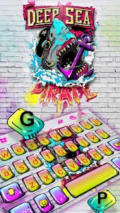 Shark Graffiti 3D 主題鍵盤