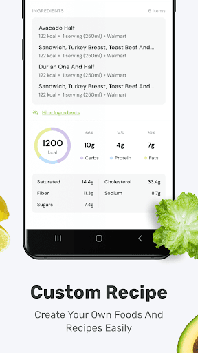 Screenshot of EZ Calorie Counter