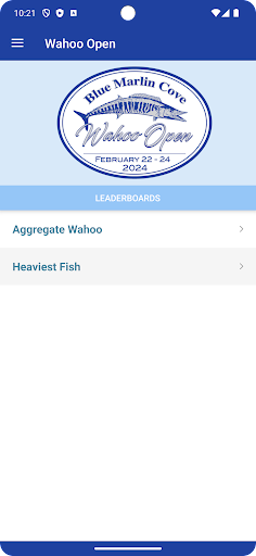 Android application Blue Marlin Cove Wahoo Open screenshort