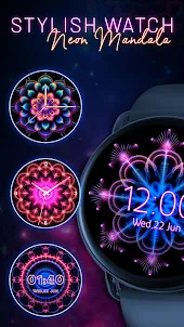 Neon Mandala Watch Faces