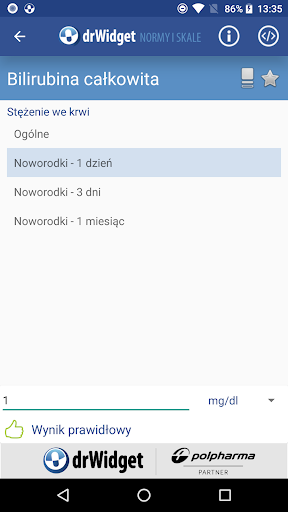 DrWidget Normy i Skale Screen 2