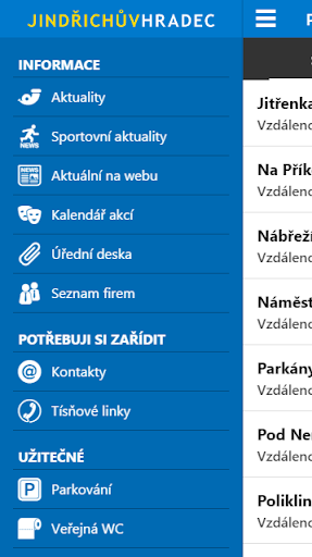 Android application Jindřichův Hradec v mobilu screenshort