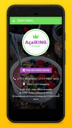 Android application Açaí King screenshort