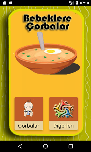 Android application Bebekler İçin Çorba Tarifleri screenshort
