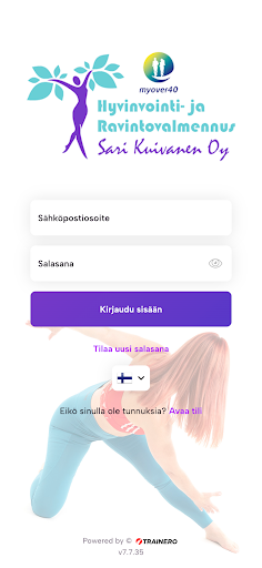 Android application MYOVER40 Finland screenshort