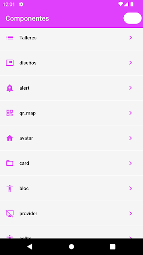 Android application taller flutter screenshort