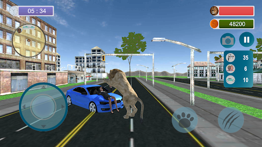 Angry Lion City Attack Sim 3D