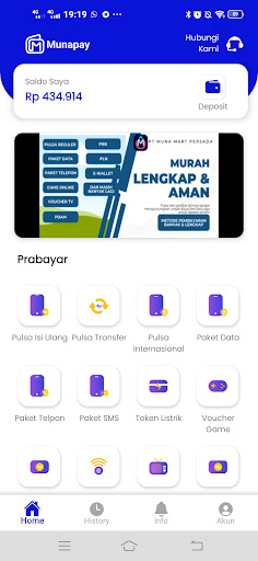 Munapay: Sentra Pulsa & PPOB Screen 2