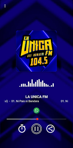 Android application LA UNICA FM screenshort