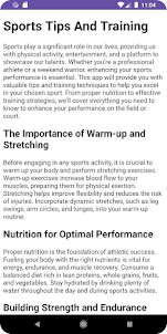 Sports Tips and Training