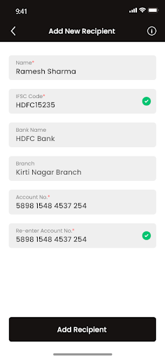 Android application MoneyFirst screenshort