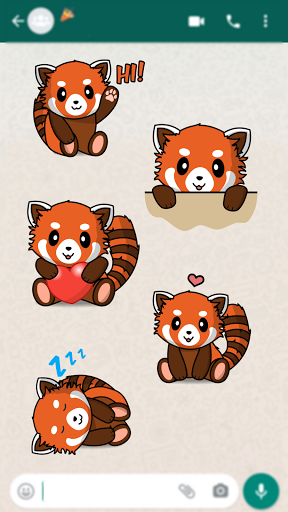 Android application Red Panda WAStickerApps screenshort