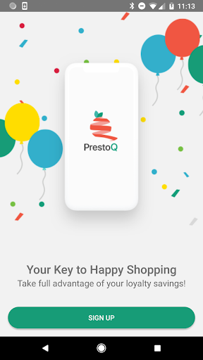 Android application PrestoQ screenshort