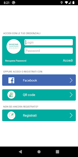 Android application INSIEME conviene screenshort