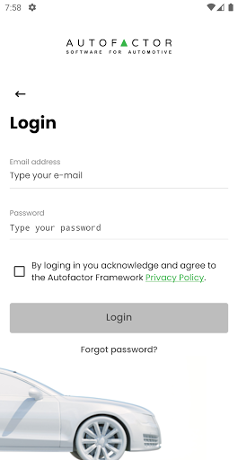 Android application Autofactor screenshort