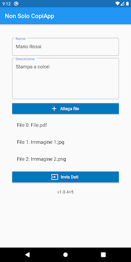 Android application NonSoloCopiApp screenshort