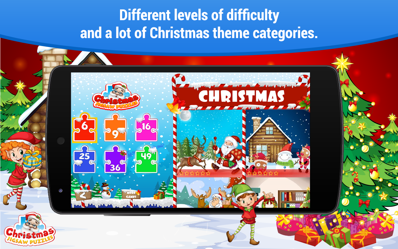 Android application Christmas games: Kids Puzzles screenshort