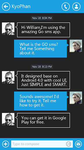 GO SMS ORTEM 2.0 THEME Screen 2