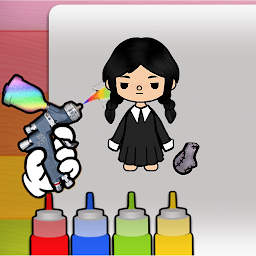 Rainbow Monsters Spray Drawing