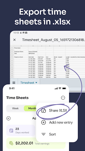 Time Clock: Easy Hours Tracker screenshot