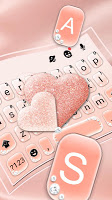 screenshot of Glitter Rose Gold Hearts Keybo