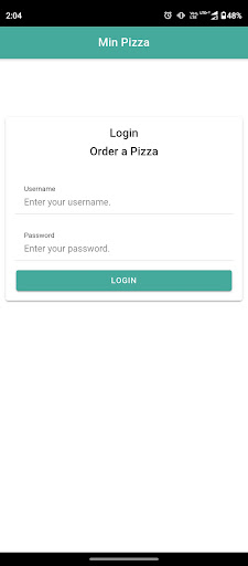 Android application Min Pizza screenshort