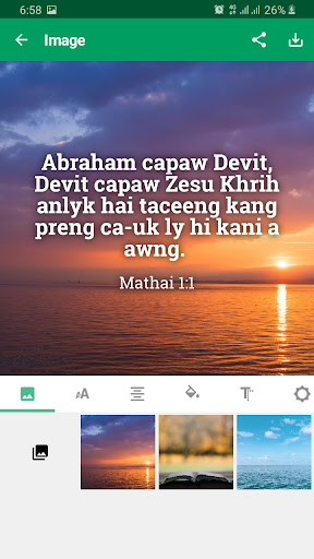 Khawngtu Chin Bible (N.T) Screen 2