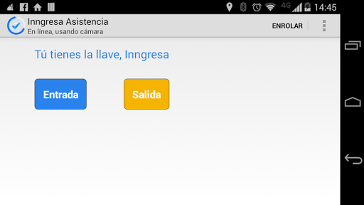 Inngresa Asistencia Screen 2