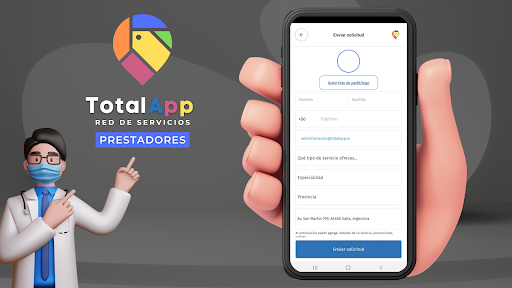 Android application TotalApp Prestadores screenshort