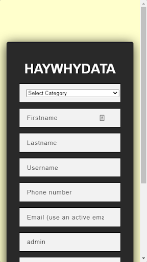Haywhydata Screen 3