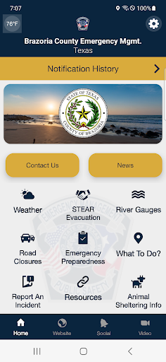 Android application Brazoria County Emergency Mgmt screenshort