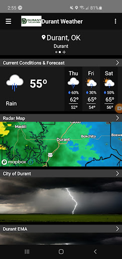 Android application Durant Weather Radar screenshort