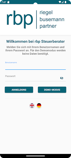 Android application rbp Steuerberater screenshort