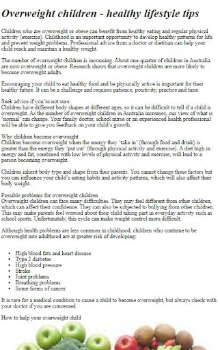 Childhood Obesity Tips Screen 3
