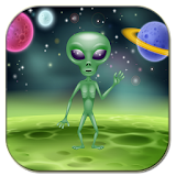 Funny talking alien icon