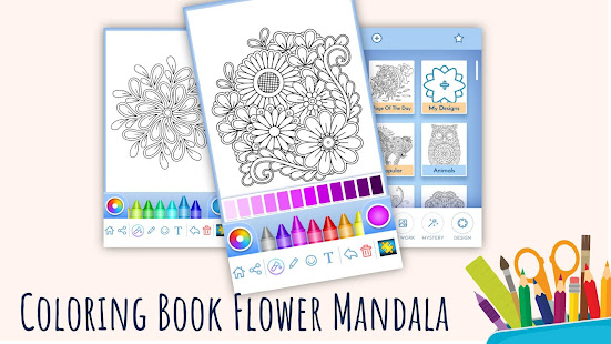 Flowers Mandala coloring book apktram screenshots 14