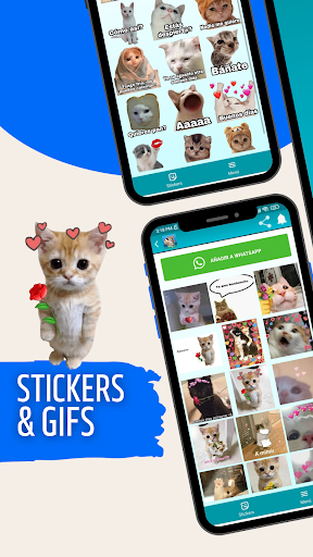 Android application WASticker: Stickers Cats Meme screenshort