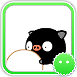 Stickey Black Pig Baby icon