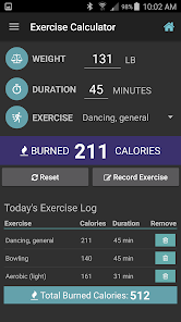 Exercise sale calorie counter