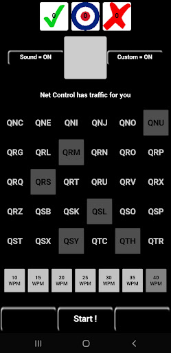 Amateur ham radio Q-code quiz Screen 3