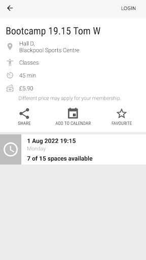 Android application Active Blackpool Council screenshort