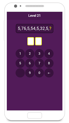 Screenshot of Numbers quiz