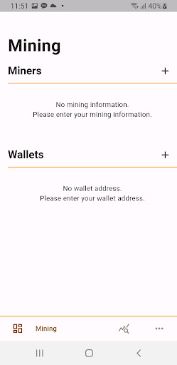 Android application Crypto Coin Mining Monitor screenshort