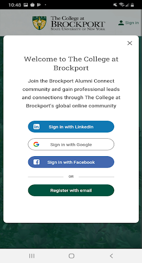 Brockport Alumni Connect Screen 3