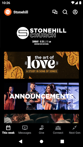 Android application Stonehill Church Idaho screenshort