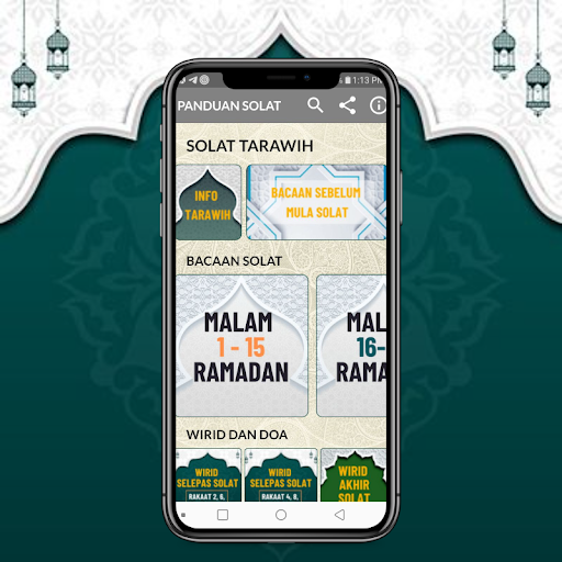 Android application Panduan Solat Tarawih screenshort
