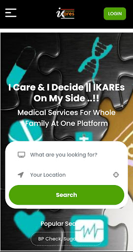 Android application IKares : Medical Services screenshort