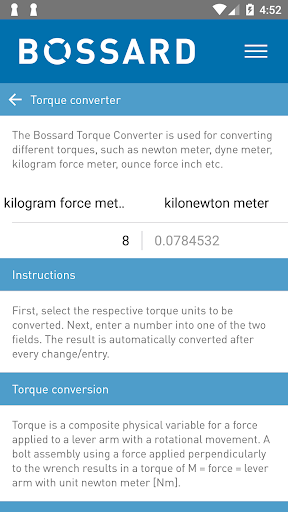Fastener Calculators Screen 2