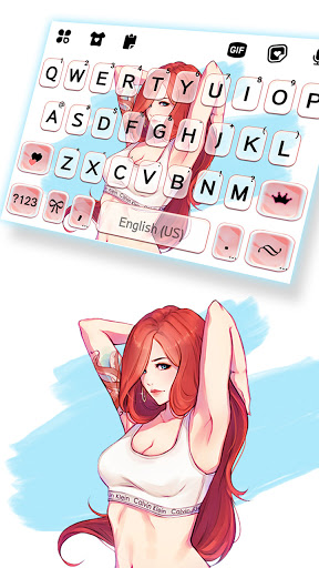 Android application Sexy Sports Girl Keyboard Back screenshort