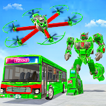 Cover Image of Télécharger Bus Robot Car Game: Drone Robot Transforming Game  APK